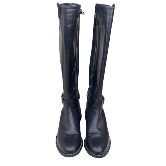 Aquatalia Women's Black Leather 2 Tone Riding Boots Size 5.5 - Picture 6 of 12